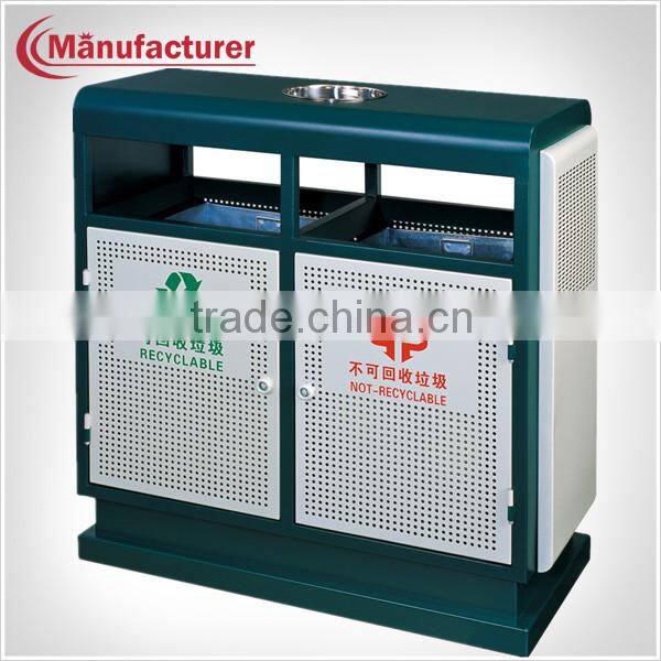 Outdoor Metal Wire Trash Bin/Garden Large Dustbin Type/Industrial Rubbish Bin