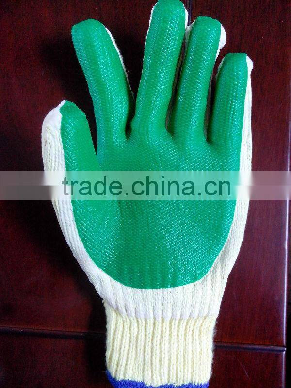 full sizes latex palm coated blue safety gloves