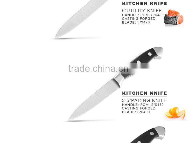 forged pom handle steak knife set