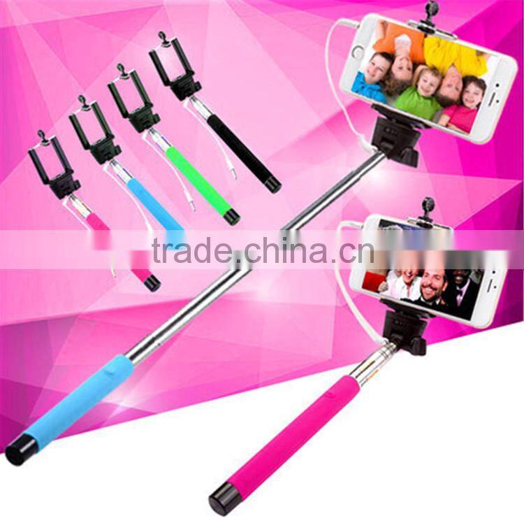 Extendable stainless steel Z07-5S selfie stick for all mobile phone monopod