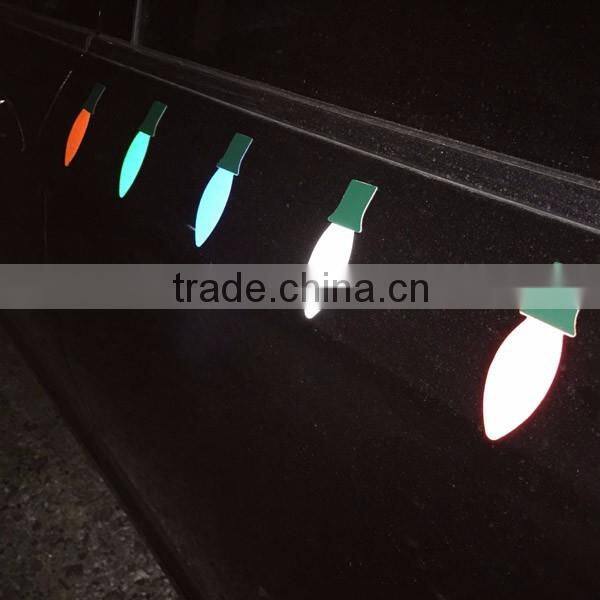 Christmas Bulbs Reflective Holiday Car Magnets
