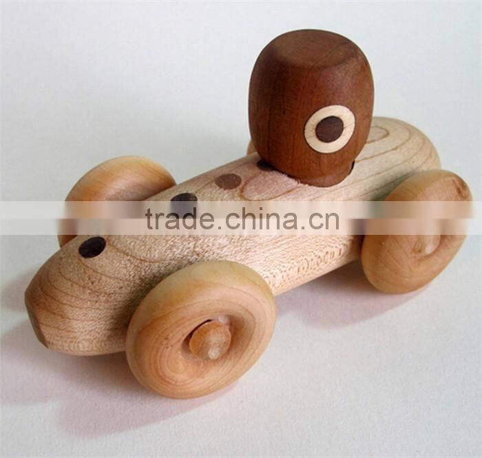 Professional customized wooden figure car toy,educational unfinished wooden infant car toy