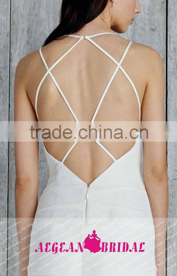LC14 Sweetheart Sexy Open Back Beach Wedding Dresses Sleeveless Mermaid Vestido De Festa Curto