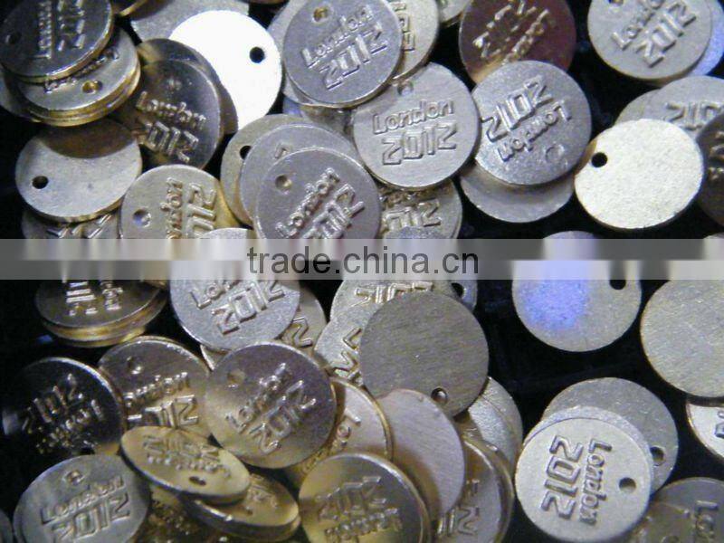 metal embossed dog tag, necklace tag, Pet tag