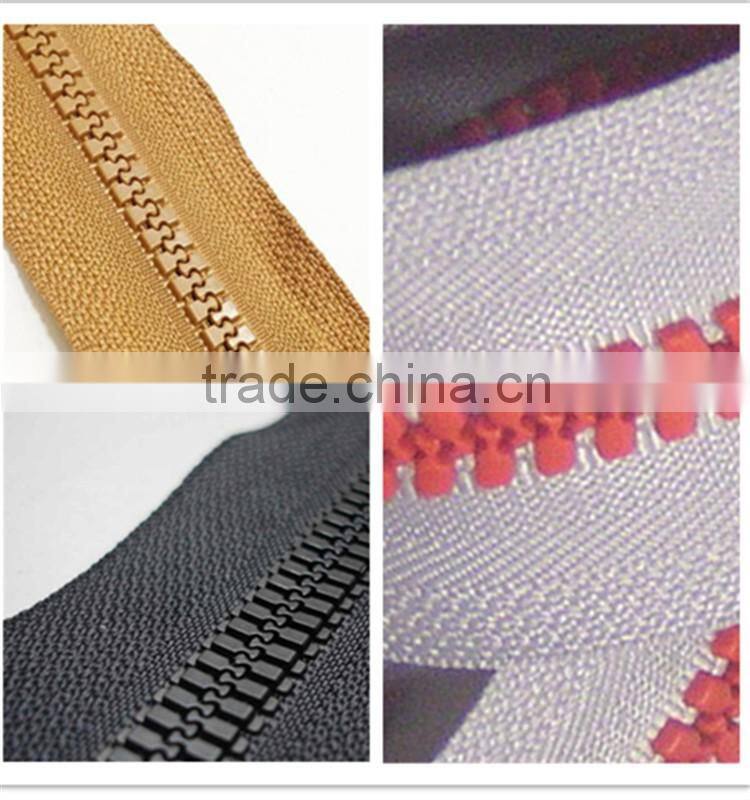 8# plastic derlin resin colorful teeth zipper decorative zippers for garment