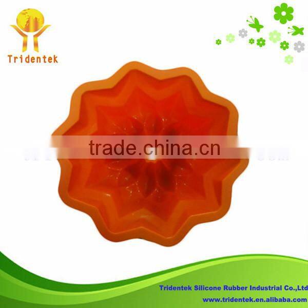 Novelty 2015 Baking Tools Flower Shape Food Grade Silicone Cake Mold
