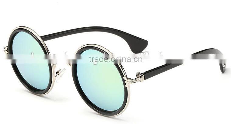 New arrival Colorful lens UV400 round frame metal sunglass