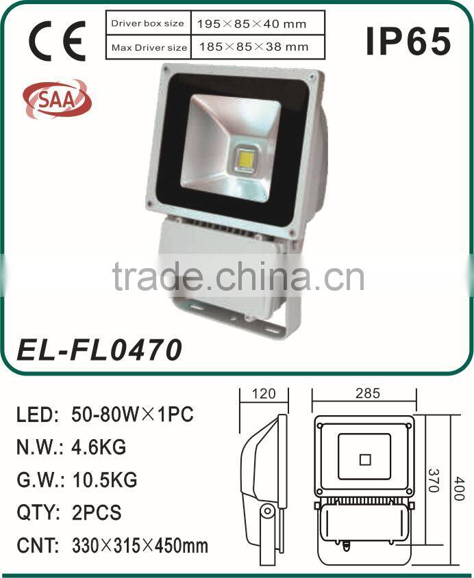 Aluminum Alloy Die casting Outdoor led flood lighting housing 50-80w