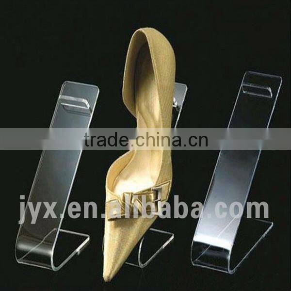 Hot sales! clear acrylic shoe display stand with decorative pattern for women