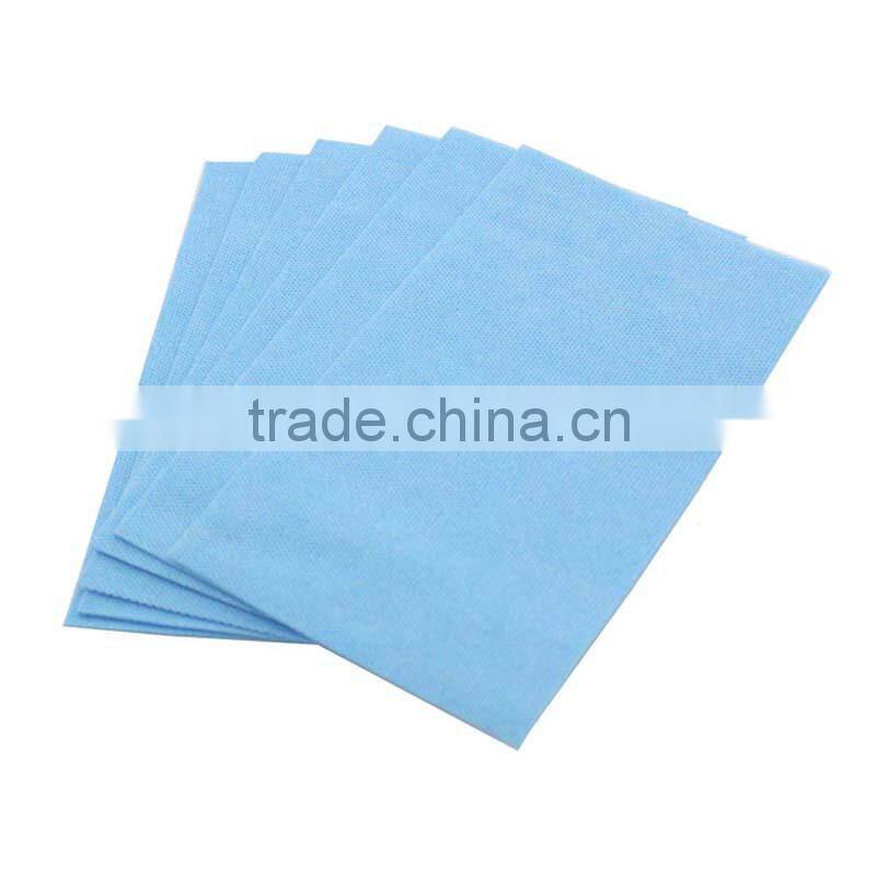 China OEM manufacture blue spunlace antibacterial kitchen nonwoven fabric