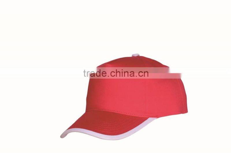blank 5 panels bordered baseball cap