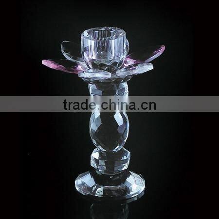 Elegant crystal candlestick glass candlestick