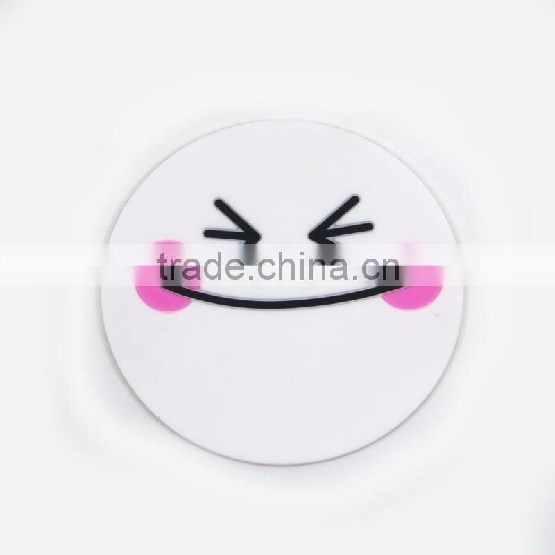 Cartoon Character Soft Rubber Roller Custom Coaster Promotional PVC Soft Textile Cup mat
