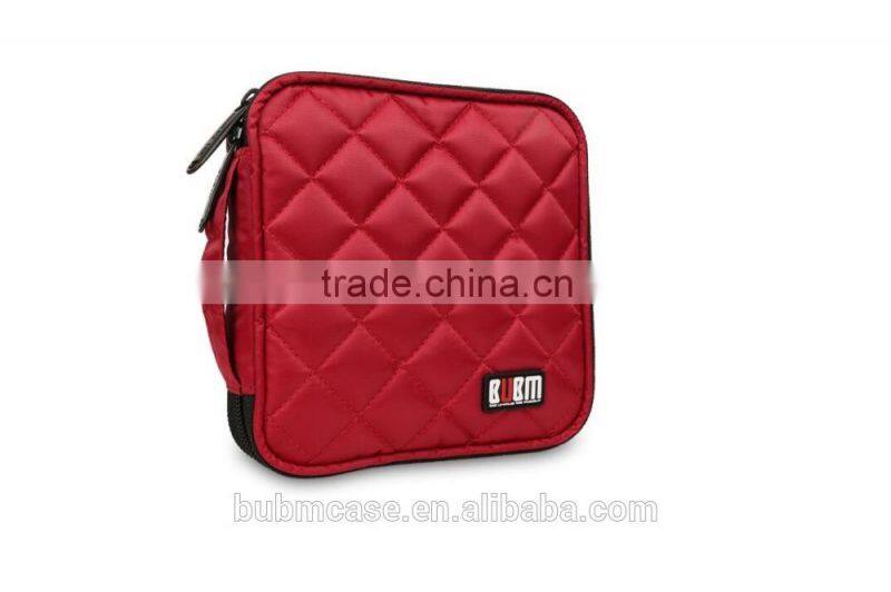 Fashion Red 32 Capacity PVC Fabric DVD Case CD Holder personalized cd case multi disc dvd cases
