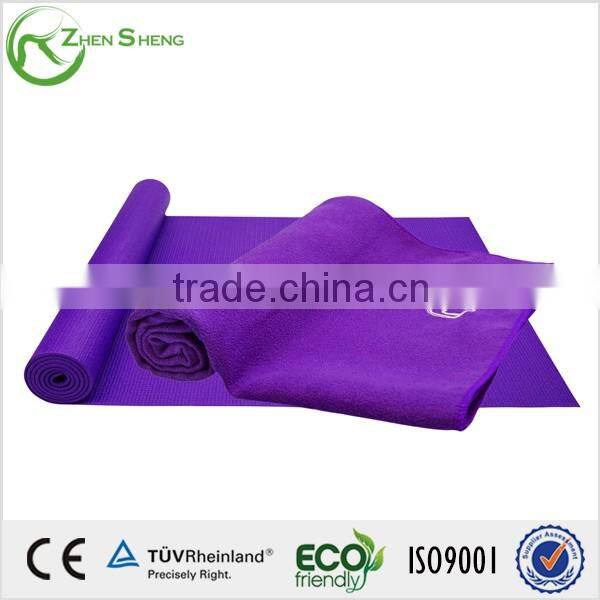 ZHENSHENG microfiber gym yoga mat towel kit with mat
