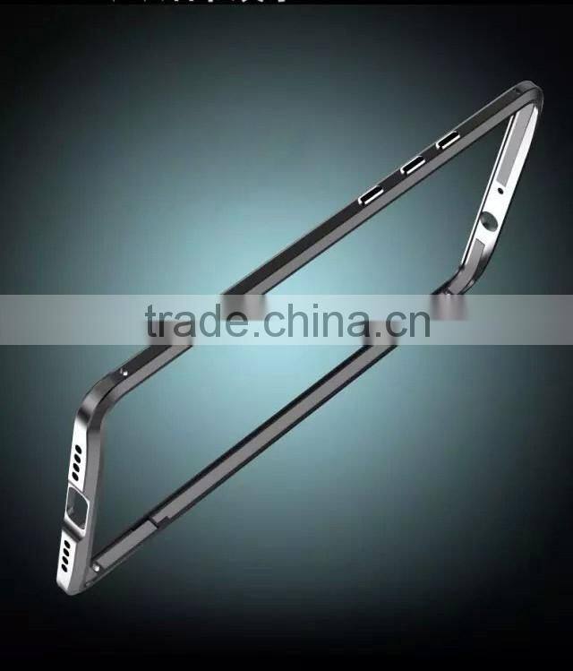 Mate 7 Gold edge Aluminum case For Huawei Ascend Mate 7 Aluminum Metal + Tempered Glass Protector case cover for huawei mate 7