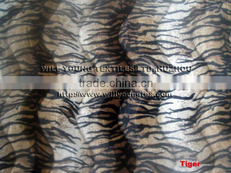 Animal print plush velboa fabric for sofa