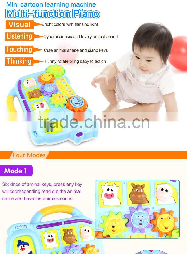 Multi function kids educational music instrument toys baby plastic piano