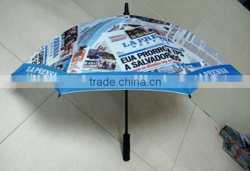 strong windproof double ribs straight newspaper umbrella