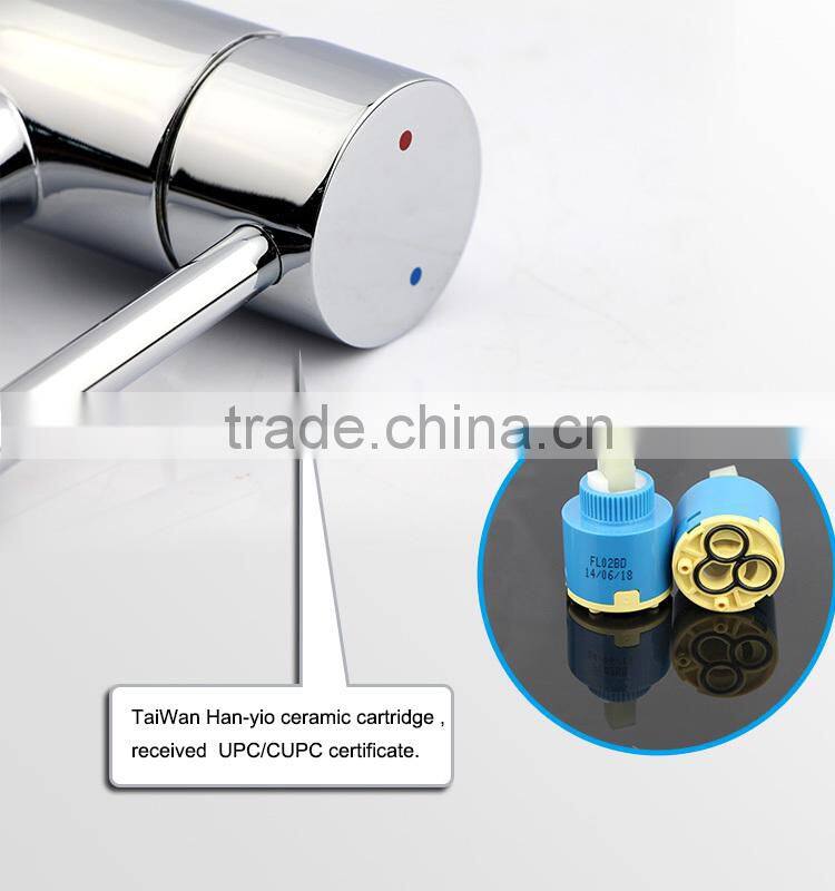 Round CUPC Solid Brass Basin Mixer Faucet