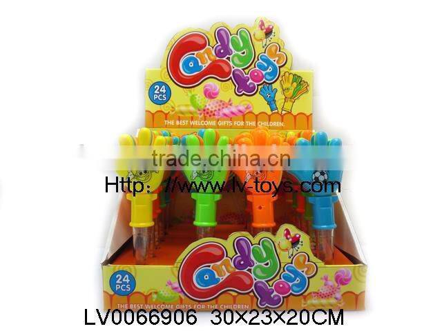 Funny cheap small plastic toys, baby rattle toys,candy toys