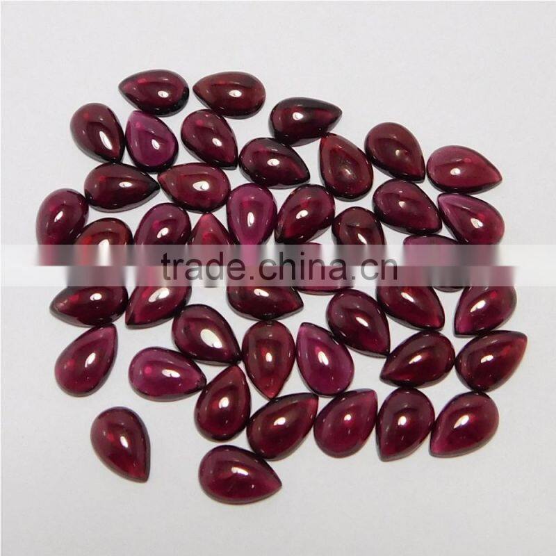 NATURAL GARNET CABOCHON GOOD COLOR & QUALITY 6X9 MM PEAR LOT