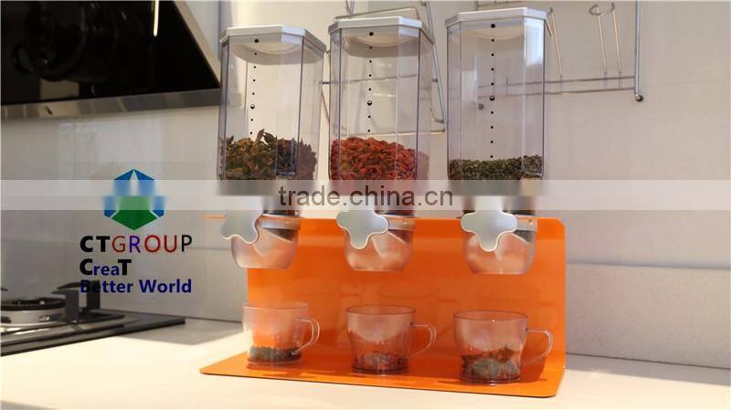 Three Storage Bucket Design Silver Yellow Orange 6L Chocolate Storage Jars