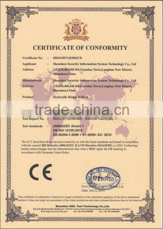 Road safety hydraulic street barrier steel bollards on sale