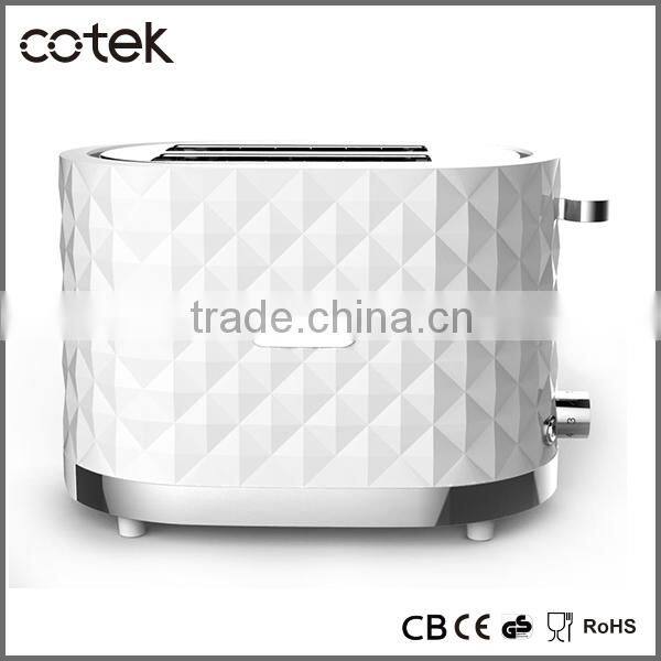 2-slices diamond design electric plastic toaster/CE, CB, GS, ROHS, EMC, LFGB certificates