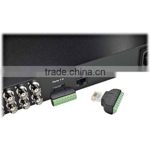 Ethernet RJ45 Male Plug To AV Screw Terminal 8pin Block Converter Adapter