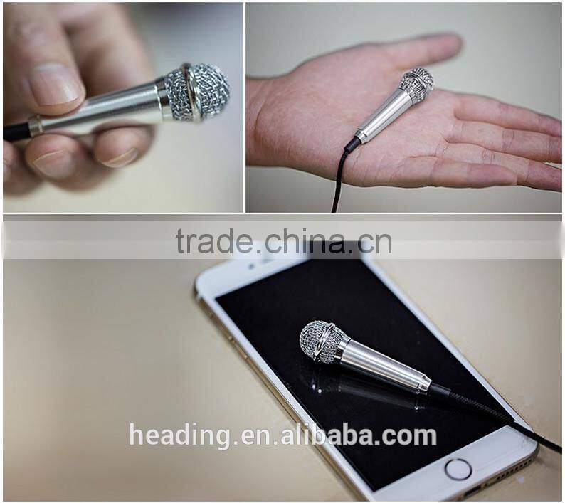 Factory wholesale handheld cell phone mini microphone for iphone and android phone