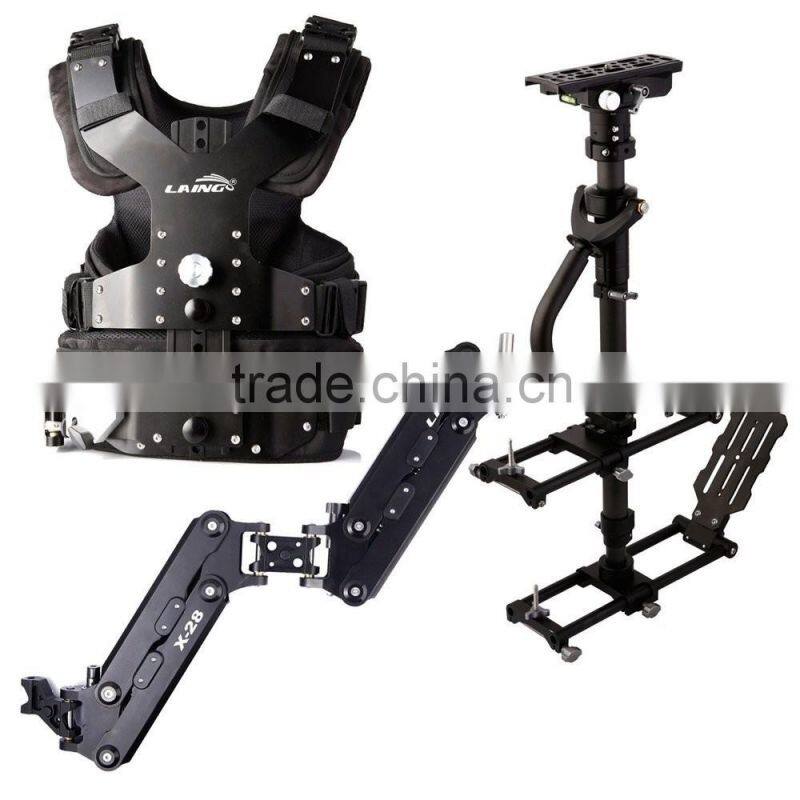 Factory supply LAING M30PII dslr camera stabilizer steadycam with carbon fiber handheld and double handle arms