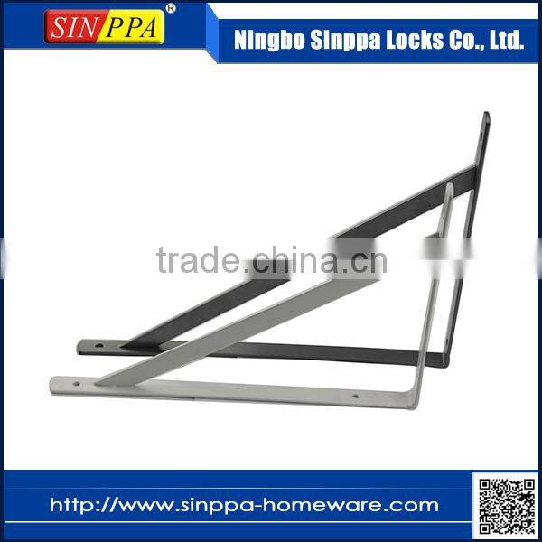 White Heavy Duty 12-by-8 Inch Metal Wall Hardware Triangle Shelf Bracket