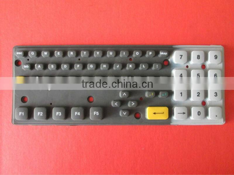 India silicone keypads with conductive carbon pills spray laser back-lighted button silicone silicone silkscreen buttons