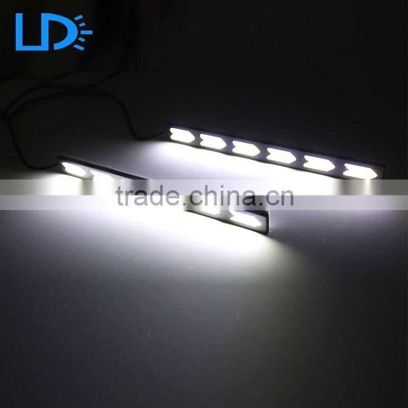 Universal car accessories 100% waterproof drl led cob slim daytime running light