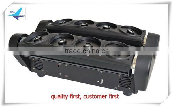 8 10w NEW RGB wide beam laser spider moving head light DMX DJ stage lighting