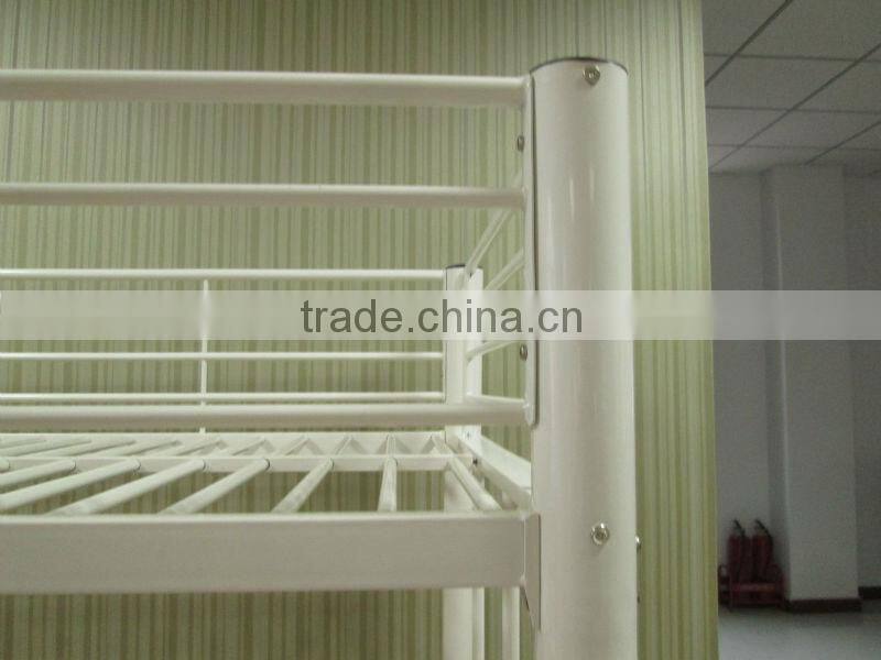 Modern Twin-Over-Full Premium Metal Bunk Bed, White