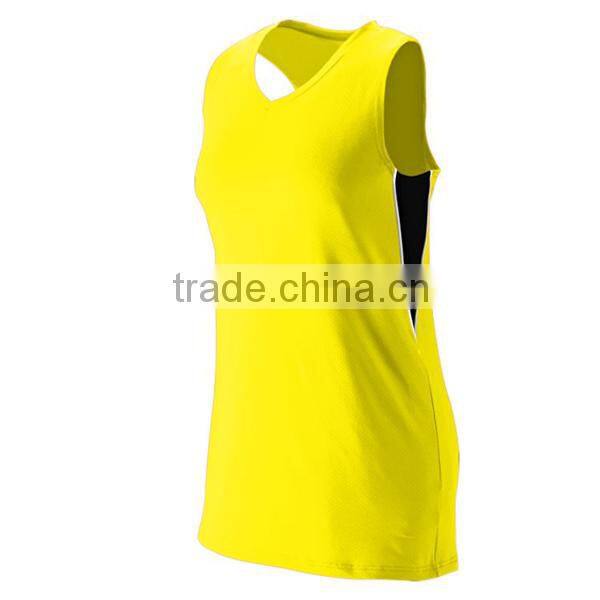 hot sale women sleeveless acid green beach volleyball jerseys