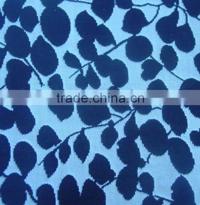 Beautiful Leaf Pattern Suiting Fabric TR Lining