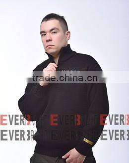 sweater knit fabric OEM Service shetland wool plain mens cardigans jacket