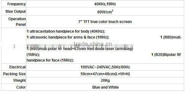 Hot!! Portable fat cavitation slimming machine S50(CE&ISO)lipo cavitation machine gel