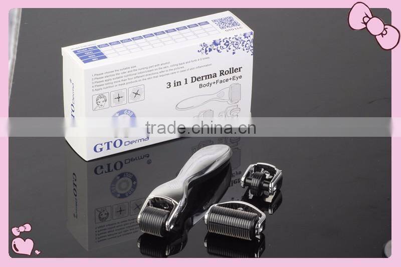 Popular 3 in 1 derma roller with 180 / 600/ 1200 needles (CE approval)