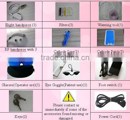 Pigment wrinkle removal / hair removal elight rf face lifting beauty equipment -C006