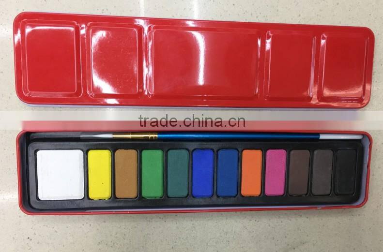 Professional 12colors artist water color paint set wholesale