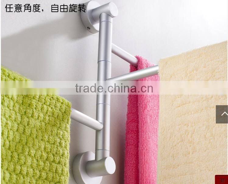 2016 Stainless Steel Wall Mounted Bathroom adjustable free rotation Towel Rack, towel rail bathroom