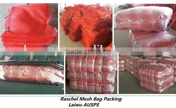 PE raschel mesh bag for packing vegetables