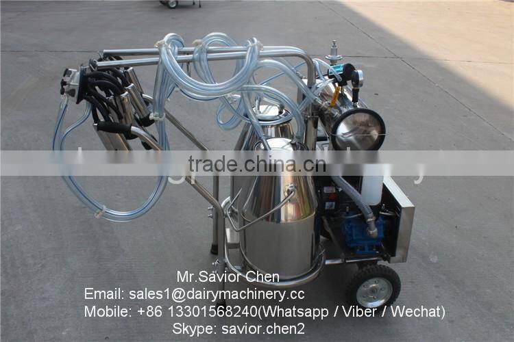 Two Cows Mobile Milking Machine With 4000W Gasoline Engine
