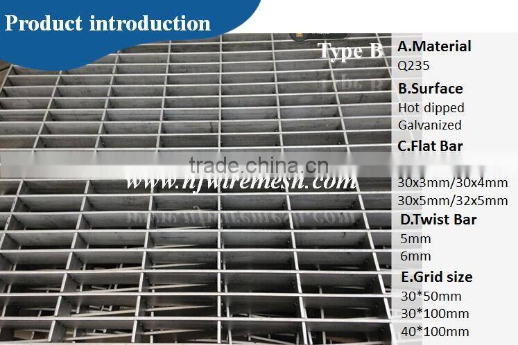 2016 Best price hot dip galvanized steel grating/Steel Grating Panel(Guangzhou Factory)
