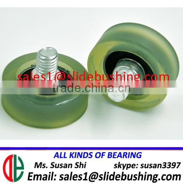 curtain window sliding door plain bearing 625 wrapped polyurethane PU rubber ball bearing U V groove ring plastic coated bearing