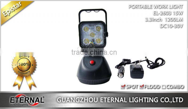 3.3in 15W portable rechargeable flood light outdoor emergency 4x4 racing Jeep off road truck automotive led flood lamp
